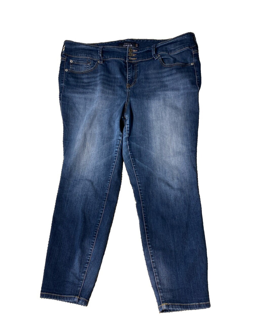 Torrid Jegging Jeans Womens 22R Blue High Rise Three Button Stretch